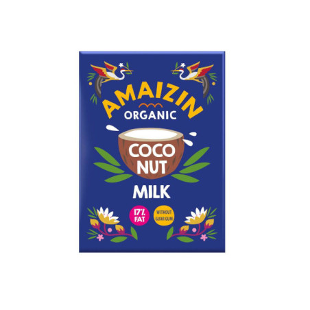 COCONUT MILK - NAPÓJ KOKOSOWY BEZ GUMY GUAR (17 % TŁUSZCZU) BIO 500 ml - AMAIZIN