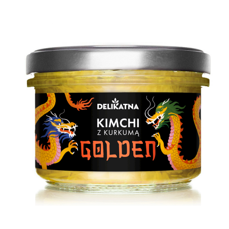 KIMCHI Z KURKUMĄ GOLDEN 200 g - DELIKATNA (ZAKWASOWNIA)