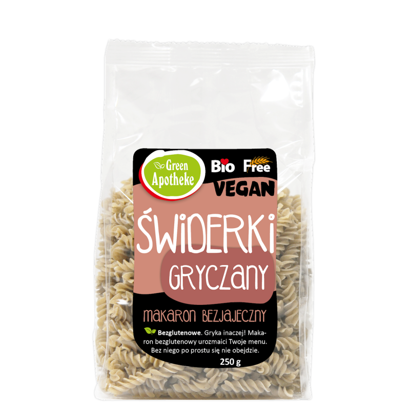 MAKARON (GRYCZANY) ŚWIDERKI FUSILLI BEZGLUTENOWY BIO 250 g - APOTHEKE