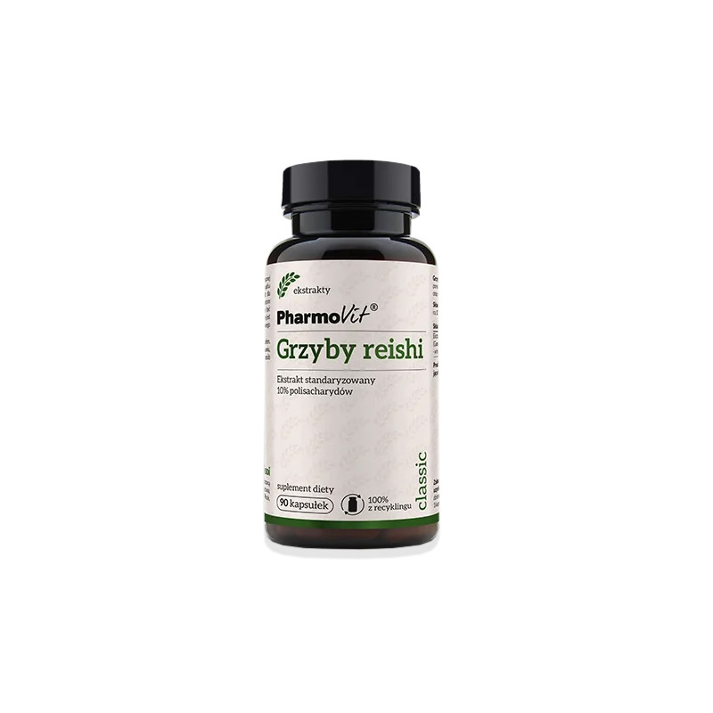 GRZYBY REISHI EKSTRAKT BEZGLUTENOWY (400 mg) 90 KAPSUŁEK - PHARMOVIT (CLASSIC)