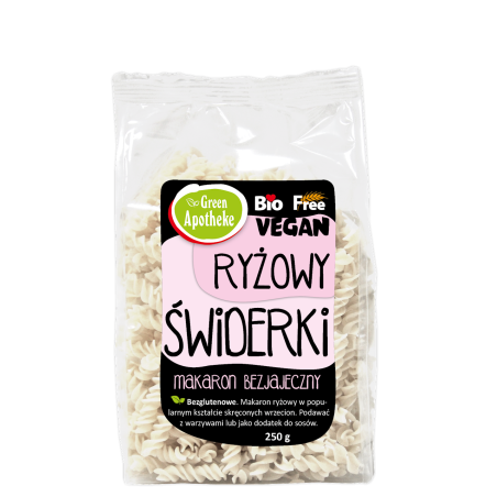 MAKARON (RYŻOWY) ŚWIDERKI FUSILLI BEZGLUTENOWY BIO 250 g - APOTHEKE