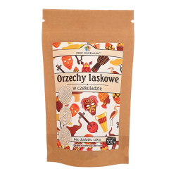 ORZECHY LASKOWE W CZEKOLADZIE BEZ DODATKU CUKRÓW BEZGLUTENOWE 100 g - PIĘĆ PRZEMIAN