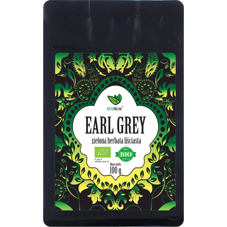 HERBATA ZIELONA EARL GREY BIO 100 g - ECOBLIK