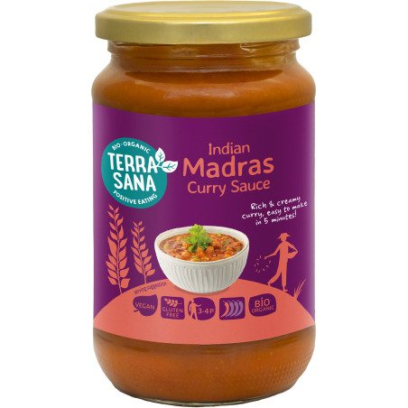 SOS CURRY INDIAN MADRAS BEZGLUTENOWY BIO 350 g - TERRASANA