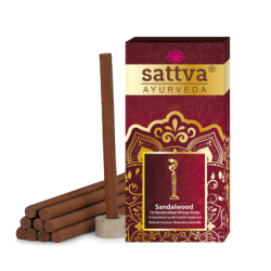 KADZIDEŁKA INDYJSKIE SŁUPKOWE SANDAŁOWE (10 szt.) 20 g - SATTVA (AYURVEDA)