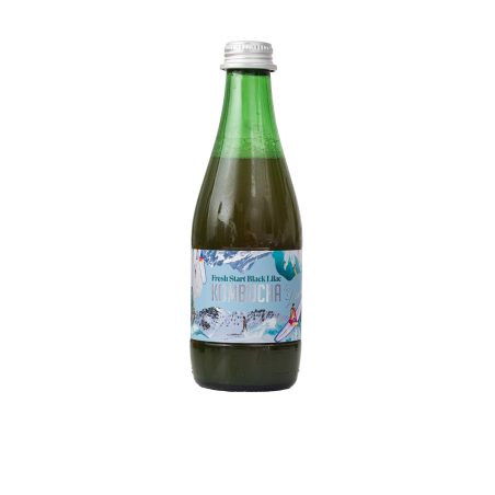 KOMBUCHA O SMAKU KWIATÓW CZARNEGO BZU (FRESH START BLACK LILAC) BIO 330 ml - KOMBUCHA BY LAURENT