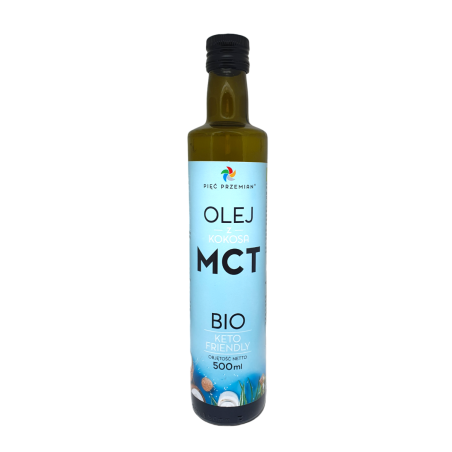 OLEJ KOKOSOWY MCT KETO BEZGLUTENOWY BIO 500 ml - PIĘĆ PRZEMIAN