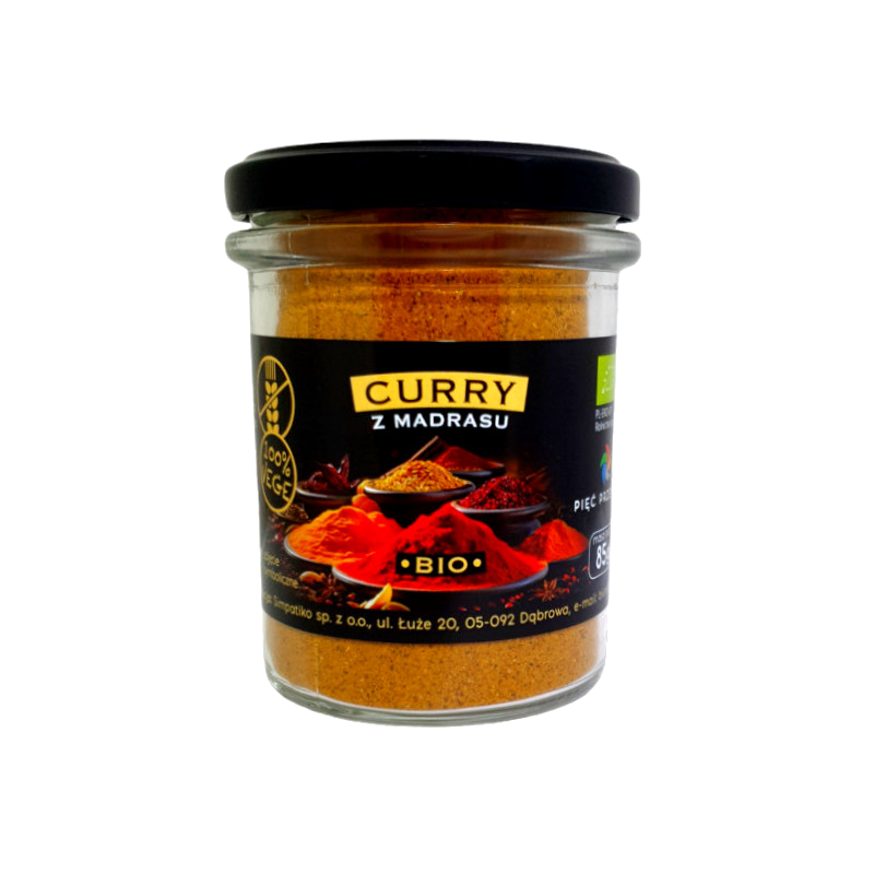 CURRY Z MADRASU BEZGLUTENOWE BIO 85 g - PIĘĆ PRZEMIAN