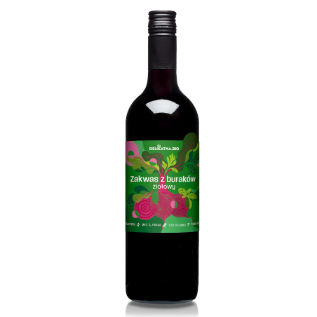 ZAKWAS Z BURAKÓW ZIOŁOWY BIO 700 ml - DELIKATNA (ZAKWASOWNIA)