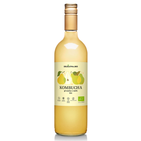 KOMBUCHA GRUSZKOWA BIO 750 ml - DELIKATNA (ZAKWASOWNIA)