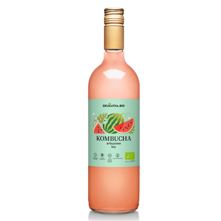 KOMBUCHA ARBUZOWA BIO 750 ml - DELIKATNA (ZAKWASOWNIA)