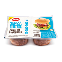 BUŁKI DO HAMBURGERÓW BEZGLUTENOWE (4 x 75 g) 300 g - DORIA