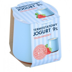 JOGURT TERMOSTATOWY TRUSKAWKOWY 9 %  BIO 140 g - YÖMLEKO