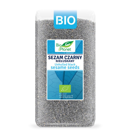 SEZAM CZARNY NIEŁUSKANY BIO 400 g - BIO PLANET