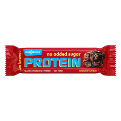 BATON PROTEINOWY BROWNIE W MLECZNEJ CZEKOLADZIE BEZ DODATKU CUKRU BEZGLUTENOWY 40 g - MAXSPORT