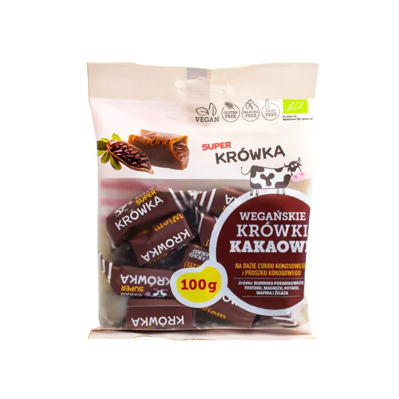 KRÓWKI KAKAOWE BEZMLECZNE BEZGLUTENOWE BIO 100 g - ME GUSTO (SUPER KRÓWKA)