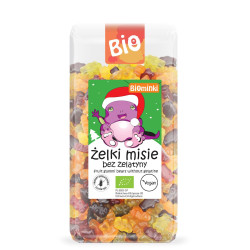 ŻELKI MISIE BEZ ŻELATYNY BEZGLUTENOWE BIO 500 g - BIOMINKI (EDYCJA ŚWIĄTECZNA)(PRODUKT SEZONOWY)