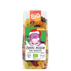 ŻELKI MISIE BEZ ŻELATYNY BEZGLUTENOWE BIO 150 g - BIOMINKI (EDYCJA ŚWIĄTECZNA) (PRODUKT SEZONOWY)