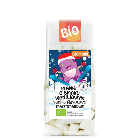 PIANKI O SMAKU WANILIOWYM BEZGLUTENOWE BIO 120 g - BIOMINKI (EDYCJA ŚWIĄTECZNA)(PRODUKT SEZONOWY)