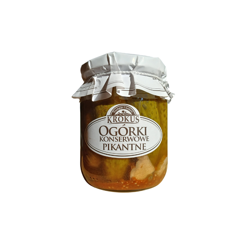 OGÓRKI KONSERWOWE PIKANTNE 500 g (250 g) - KROKUS