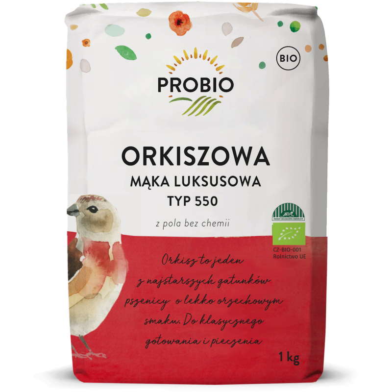 MĄKA ORKISZOWA LUKSUSOWA TYP 550 BIO 1 kg - PROBIO