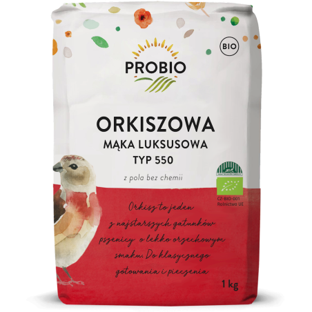 MĄKA ORKISZOWA LUKSUSOWA TYP 550 BIO 1 kg - PROBIO