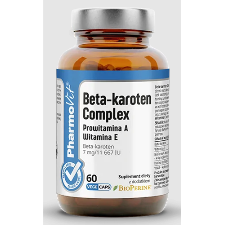 BETA-KAROTEN COMPLEX BEZGLUTENOWY 60 KAPSUŁEK - PHARMOVIT (CLEAN LABEL)