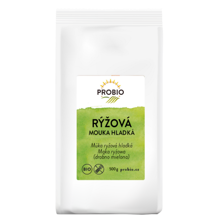 MĄKA RYŻOWA DROBNO MIELONA BEZGLUTENOWA BIO 500 g - PROBIO