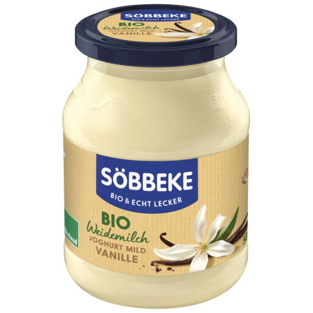 JOGURT KREMOWY WANILIOWY BIO 500 g (SŁOIK) - SOBBEKE