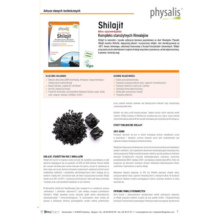 SHILAJIT 30 TABLETEK - PHYSALIS