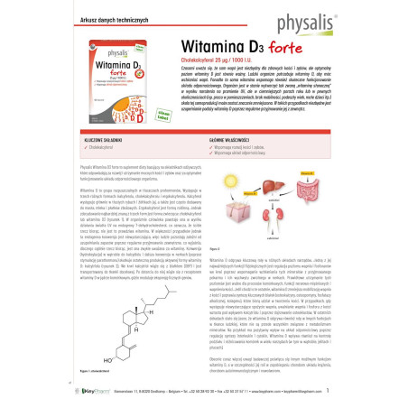 WITAMINA D3 FORTE 100 KAPSUŁEK - PHYSALIS