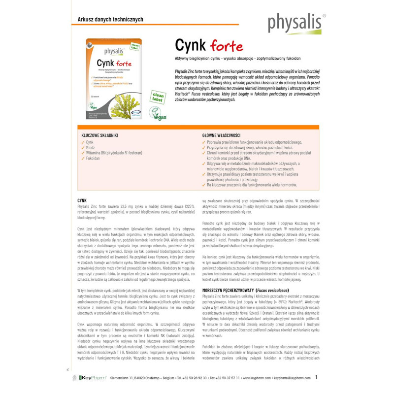 CYNK FORTE 30 TABLETEK - PHYSALIS