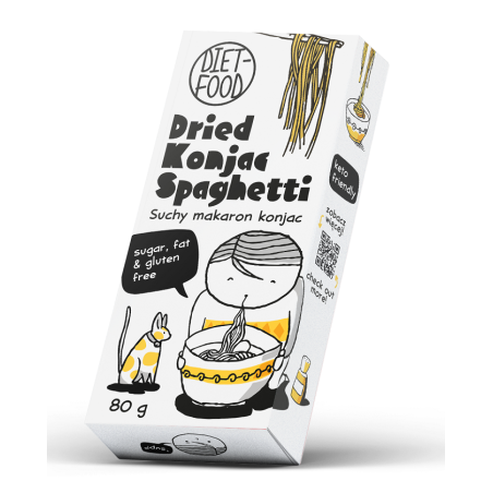 MAKARON SUCHY (KONJAC) SPAGHETTI BEZGLUTENOWY 80 g - DIET-FOOD