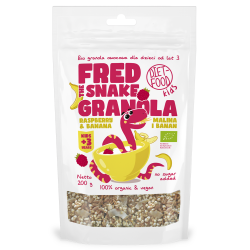 GRANOLA Z ANANASEM I BANANEM BIO 200 g - DIET-FOOD (FRED THE SNAKE)