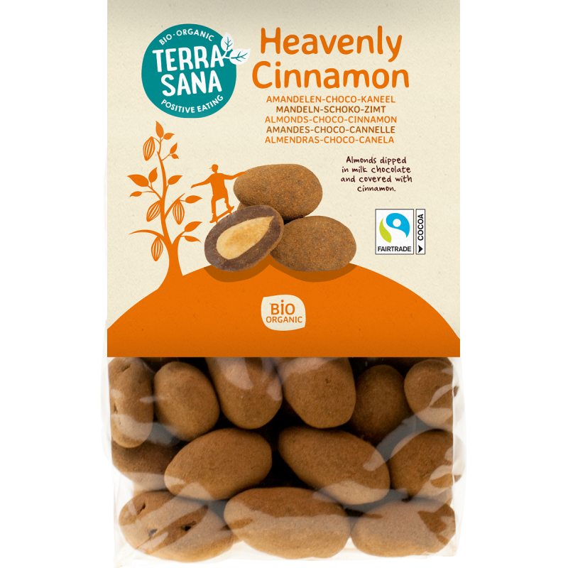 MIGDAŁY W CZEKOLADZIE MLECZNEJ I CYNAMONIE BIO 150 g - TERRASANA