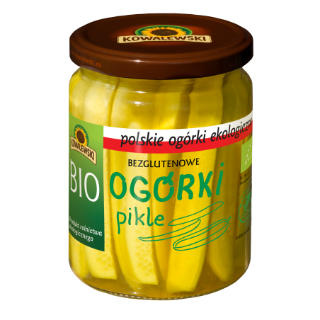 OGÓRKI PIKLE BEZGLUTENOWE BIO 480 g (270 g) - KOWALEWSKI