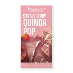 TABLICZKA KAKAOWA TRUSKAWKA - QUINOA BEZGLUTENOWA BIO 60 g - BENJAMISSIMO