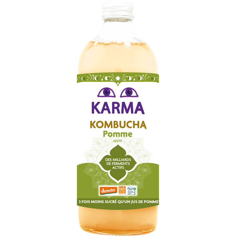 KOMBUCHA Z JABŁKIEM FAIR FOR LIFE DEMETER BIO 1 L - KARMA KOMBUCHA