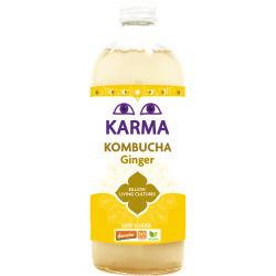 KOMBUCHA Z IMBIREM NISKA ZAWARTOŚĆ CUKRÓW FAIR FOR LIFE DEMETER BIO 1 L - KARMA KOMBUCHA