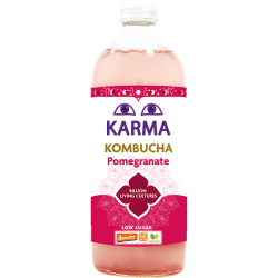 KOMBUCHA Z GRANATEM NISKA ZAWARTOŚĆ CUKRÓW FAIR FOR LIFE DEMETER BIO 1 L - KARMA KOMBUCHA