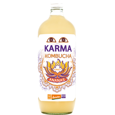 KOMBUCHA Z ANANASEM FAIR FOR LIFE DEMETER BIO 1 L - KARMA KOMBUCHA