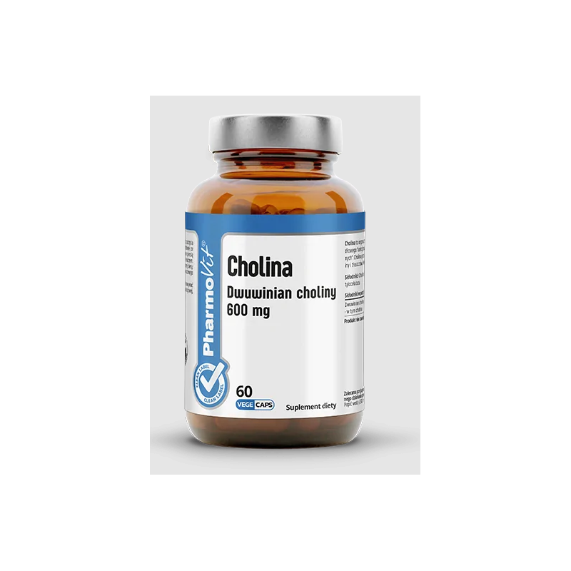 CHOLINA (600 mg) BEZGLUTENOWA 60 KAPSUŁEK - PHARMOVIT (CLEAN LABEL)