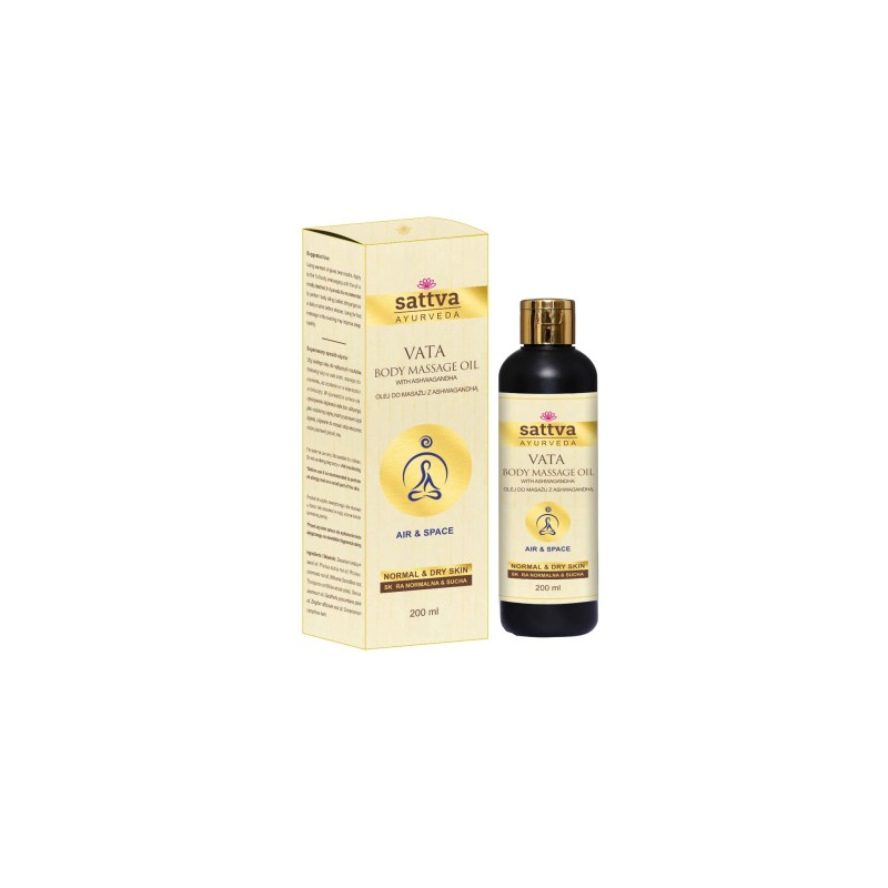 OLEJ DO MASAŻU RELAKSUJĄCY Z ASHWAGANDHĄ 200 ml - SATTVA (AYURVEDA)