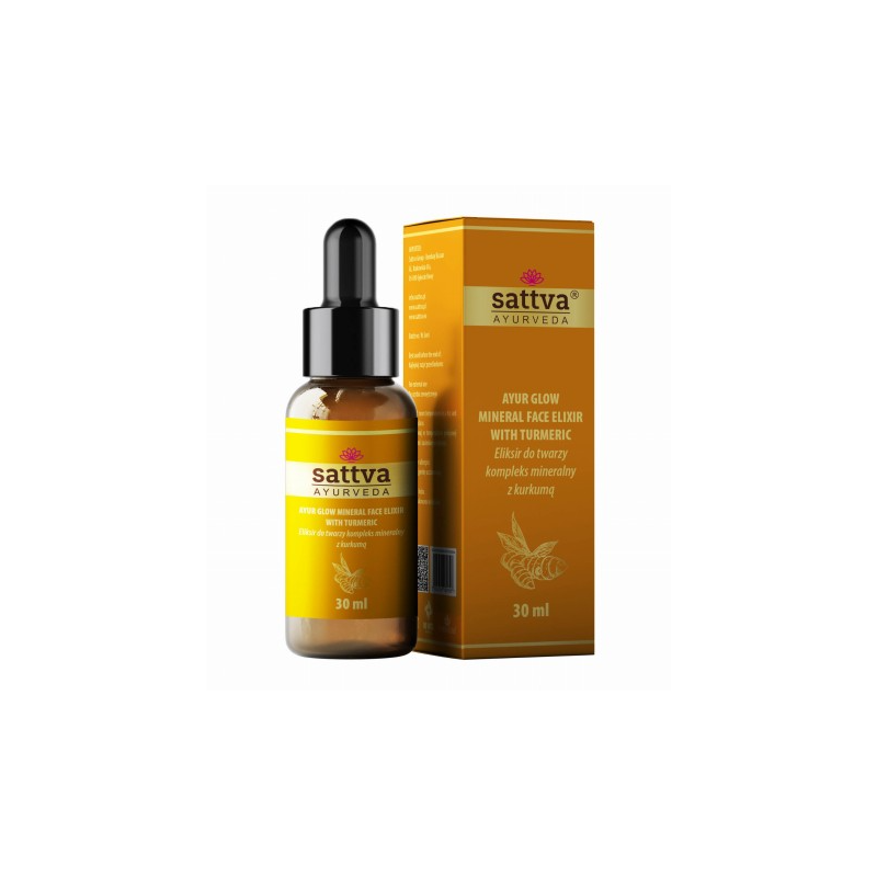 SERUM ELIKSIR DO TWARZY KOMPLEKS MINERALNY Z KURKUMĄ 30 ml - SATTVA (AYURVEDA)