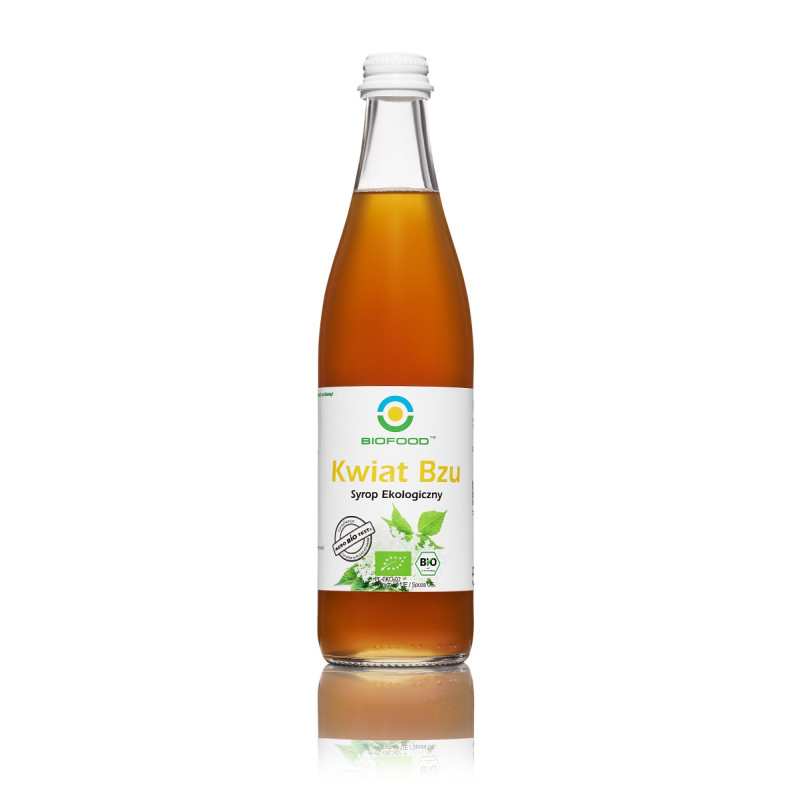 SYROP Z KWIATÓW CZARNEGO BZU BEZGLUTENOWY BIO 500 ml - BIO FOOD