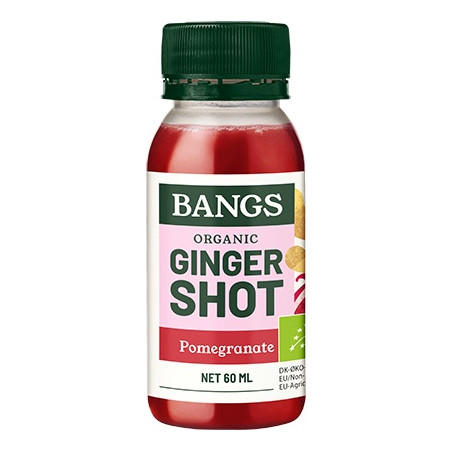 SHOT IMBIROWY Z GRANATEM BEZ DODATKU CUKRÓW BIO 60 ml - BANGS