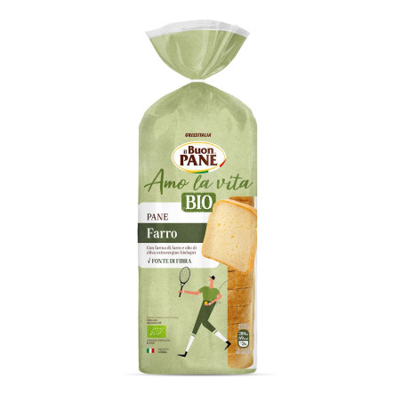 CHLEB TOSTOWY ORKISZOWY KROJONY BIO 400 g - IL BUON PANE