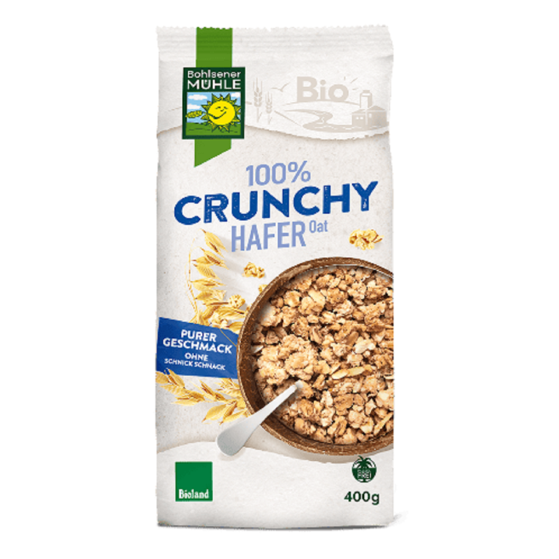 CRUNCHY OWSIANE BIO 400 g - BOHLSENER MUEHLE