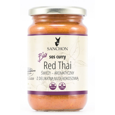 SOS CURRY RED THAI WEGAŃSKI BEZGLUTENOWY BIO 340 g - SANCHON