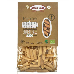 MAKARON (RYŻOWY RAZOWY) PENNE BEZGLUTENOWY BIO 250 g - DALLA COSTA